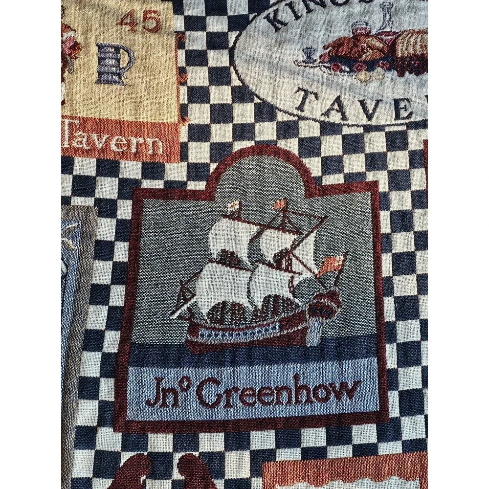 Goodwin Weavers Colonial Williamsburg Tavern Throw Blanket Wall Tapestry 66x48